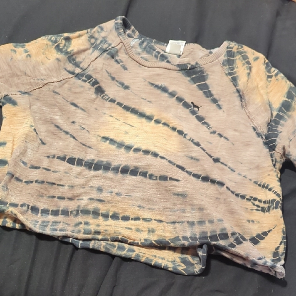 Kids Tie-Dye Shirt - Blue and Tan